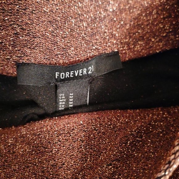 Forever 21 Brown Sparkly Swing Mini Skirt Medium - Picture 3 of 5